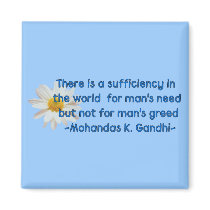 Gandhi Earth Quote Magnets