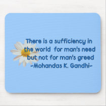 Gandhi Earth Quote Mouse Pad