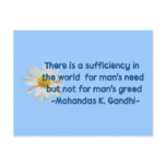 Gandhi Earth Quote Post Card