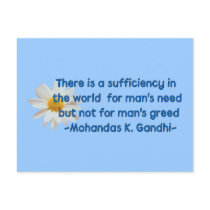 Gandhi Earth Quote Post Card
