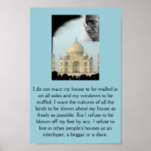 Gandhi : Je veux les cultures de toutes les terres Poster