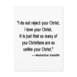Gandhi on Christians Postcard