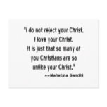 Gandhi on Christians Postcards