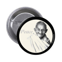 Gandhi Peace Button
