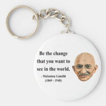 Gandhi Quote 1b Key Chains