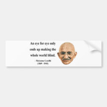 Gandhi Quote 3b Bumper Stickers