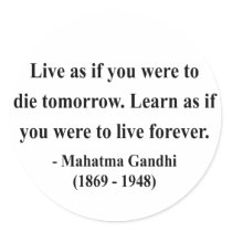 Gandhi Quote 4a Round Sticker