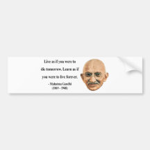 Gandhi Quote 4b Bumper Stickers