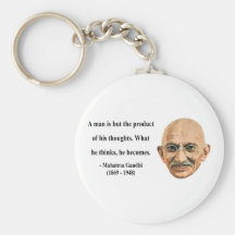 Gandhi Quote 8b Keychains