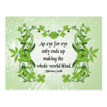 Gandhi Quote An eye for eye only ends ... Postcards