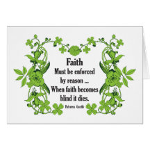 Gandhi Quote Faith... Must be enforced by reason Cards
