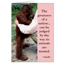 Gandhi Quote Greatness of a Nation Card