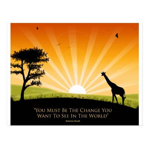 Gandhi Quote Post Card