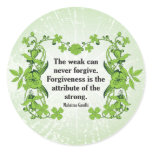 Gandhi Quote ...  The weak can never forgive ... stickers