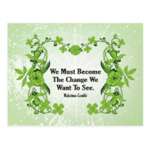 Gandhi Quote We Must Become The Change ... Post Cards