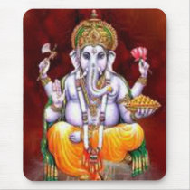 Ganesh and Spiritual Weapons Mouse Pads