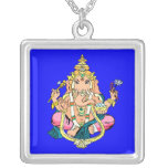 Ganesh [Ganesha] Sterling Silver Pendant Necklace