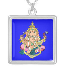 Ganesh [Ganesha] Sterling Silver Pendant Necklace