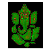 GANESH LEAF POSTCARDS