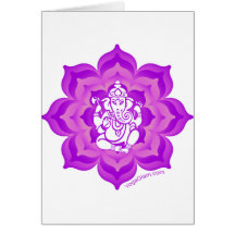 Ganesh purple design cards
