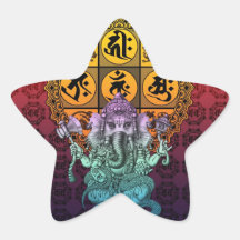 Ganesha Diamond Realm 2 星形シールステッカー