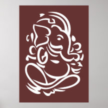 Ganesha - Hindu God Sign Print