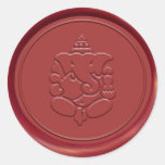 Ganesha Wax Seal Sticker