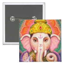Ganesha's Blessings Pinback Buttons