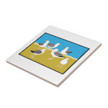 Gang of Seagulls Ceramic Tile