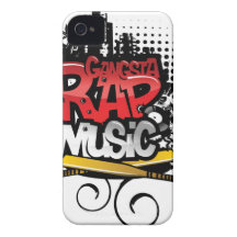 Gangsta Rap Music iPhone 4 Cover