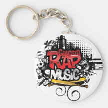 Gangsta Rap Music Keychain