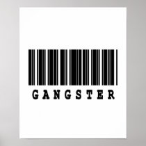 gangster barcode design poster