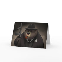 Gangster Bear Card