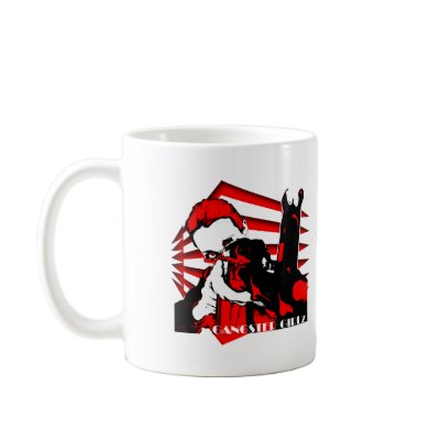 Gangster Girl With Gun Coffee Mug by GrungeFactory