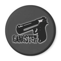 Gangster Gun Refrigerator Magnets