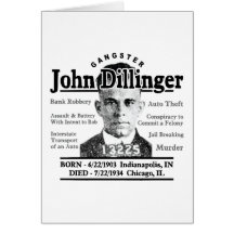 Gangster John Dillinger Greeting Card