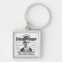 Gangster John Dillinger Keychain