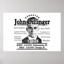 Gangster John Dillinger Poster