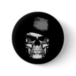 Ganster Skull Pinback Button