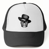 Ganster Skull Trucker Hats