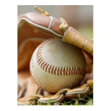 Gant et boule de base-ball cartes postales