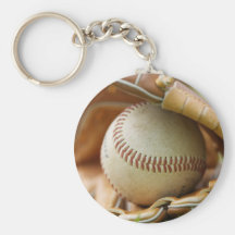 Gant et boule de base-ball porte-clés
