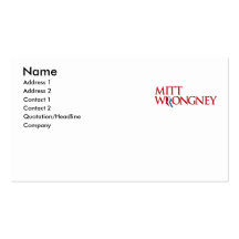 Gant Wrongney Cartes De Visite Professionnelles