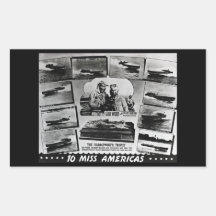 Gar Wood and Ten Miss America Race Boats Rectangular Sticker