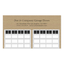Garage Door Company Dark Tan Business Cards
