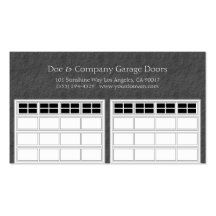 Garage Door Company gris-foncé Modèles De Cartes De Visite