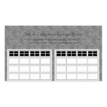Garage Door Company Medium Dark Grey Business Card Templates