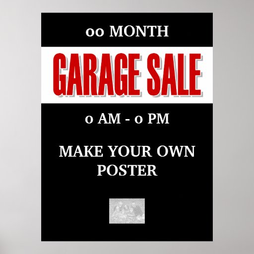 Garage Sale advertising promotional LARGE Poster | Zazzle