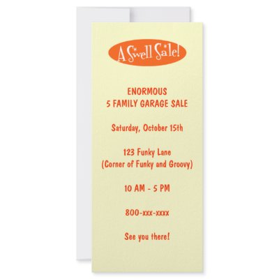 Garage Sale Flyers ~ A Swell Sale! Rack Card Template by Regella