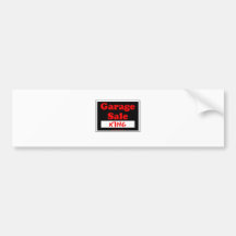 Garage Sale King Bumper Sticker